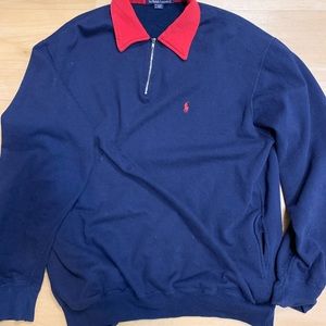 Vintage men’s polo quarter zip collar sweater